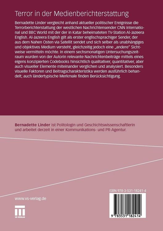 Produktbild: Terror in der Medienberichterstattung