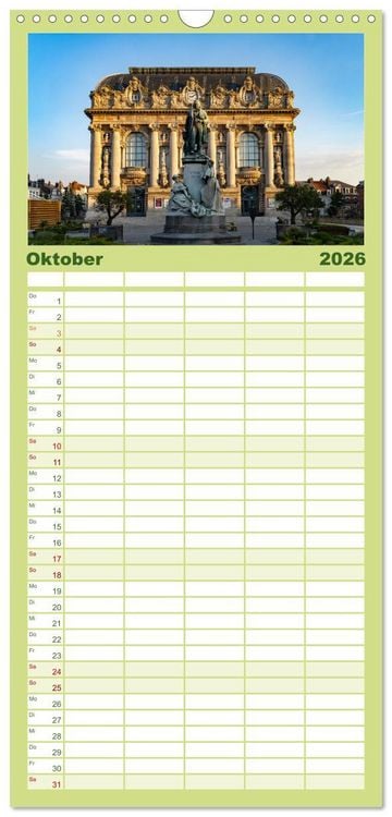 Produktbild: Familienplaner 2026 - Frankreich - Calais und die Opalk&uuml;ste mit 5 Spalten (Wandkalender, 21 x 45 cm) CALVENDO