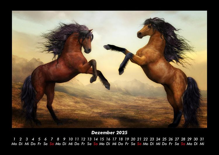 Produktbild: Pferdegefl&uuml;ster 2025 Fotokalender DIN A3