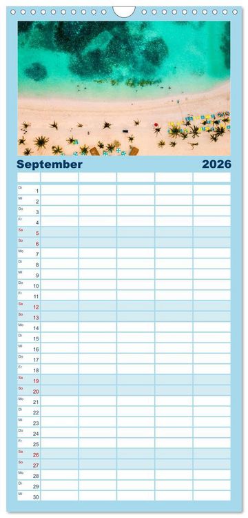 Produktbild: Familienplaner 2026 - Bahamas - Paradiesische Str&auml;nde. mit 5 Spalten (Wandkalender, 21 x 45 cm) CALVENDO
