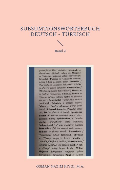 Produktbild: Subsumtionsw&ouml;rterbuch Deutsch - T&uuml;rkisch