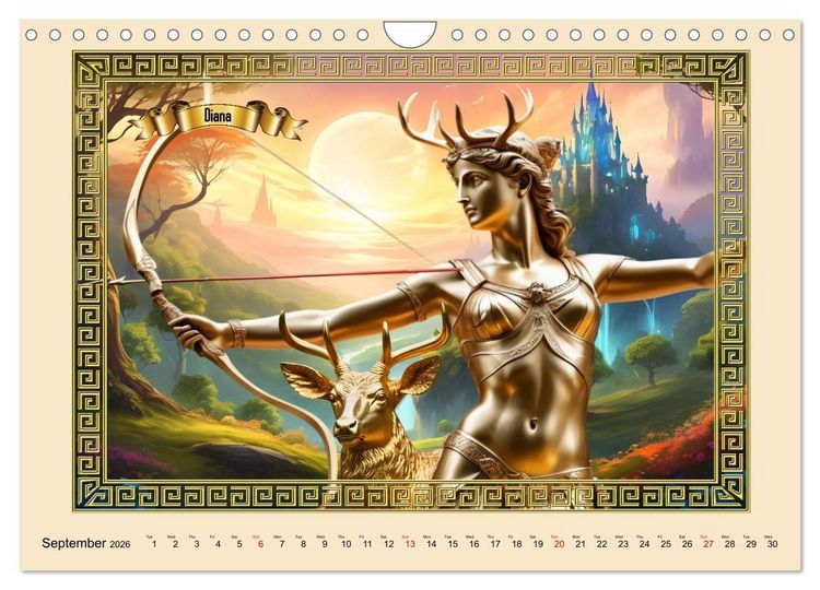 Produktbild: Roman Gods - under the spell of mythology (Wall Calendar 2026 DIN A4 landscape), CALVENDO 12 Month Wall Calendar