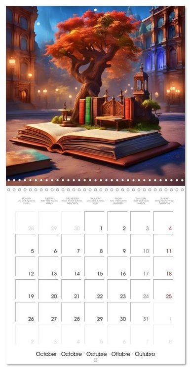 Produktbild: Fantastic surreal book worlds (Wall Calendar 2026 12 &times; 12 Inch) CALVENDO 12 Month Wall Calendar