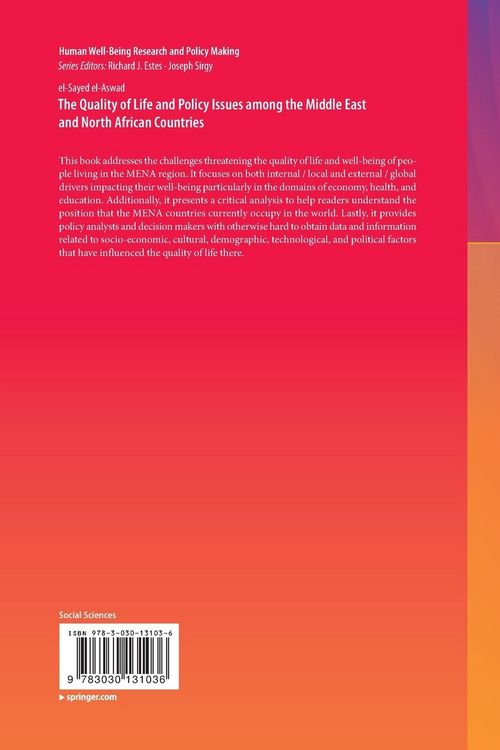 Produktbild: The Quality of Life and Policy Issues among the Middle East and North African Countries