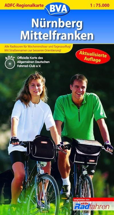 Produktbild: ADFC-Regionalkarte N&uuml;rnberg, Mittelfranken 1 : 75 000