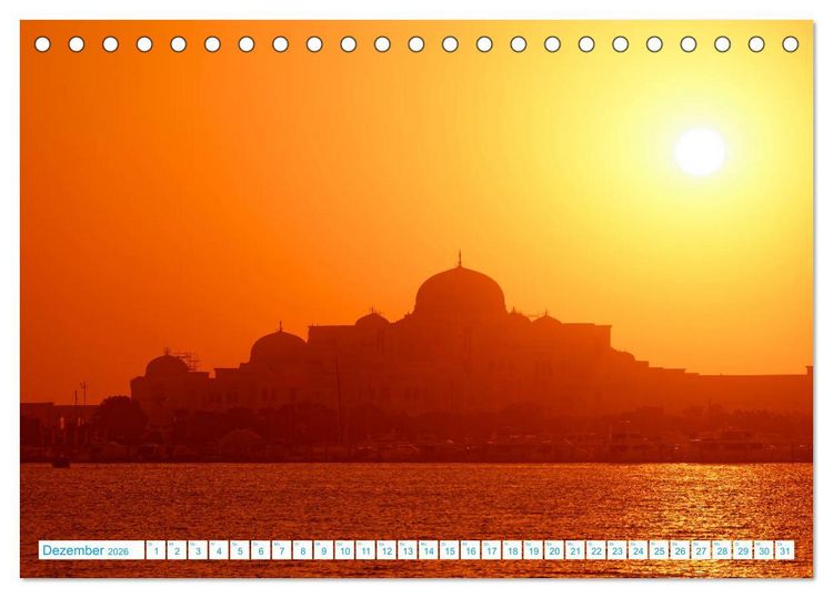 Produktbild: Atemraubendes Abu Dhabi - Idylle am Persischen Golf (Tischkalender 2026 DIN A5 quer), CALVENDO Monatskalender