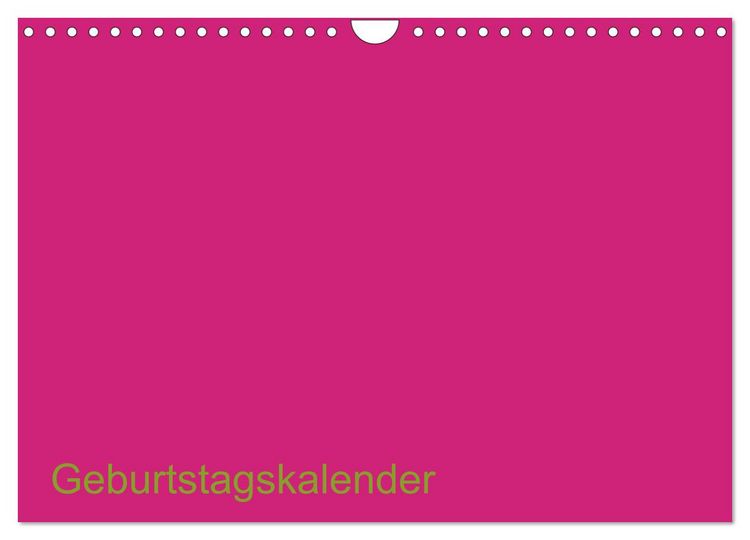 Produktbild: Bastel-Geburtstagskalender pink / Geburtstagskalender (Wandkalender 2026 DIN A4 quer), CALVENDO Monatskalender