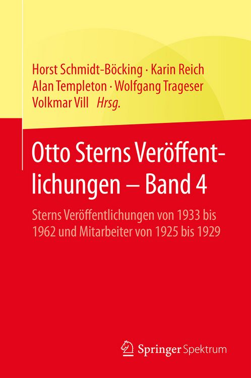 Produktbild: Otto Sterns Ver&ouml;ffentlichungen &ndash; Band 4