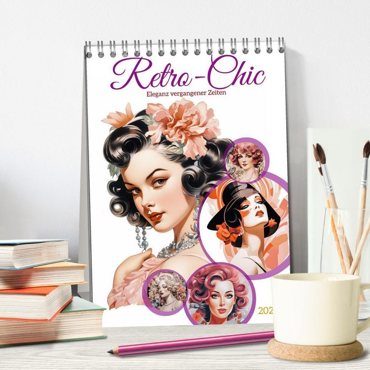 Produktbild: Retro Chic (Tischkalender 2026 DIN A5 hoch), CALVENDO Monatskalender