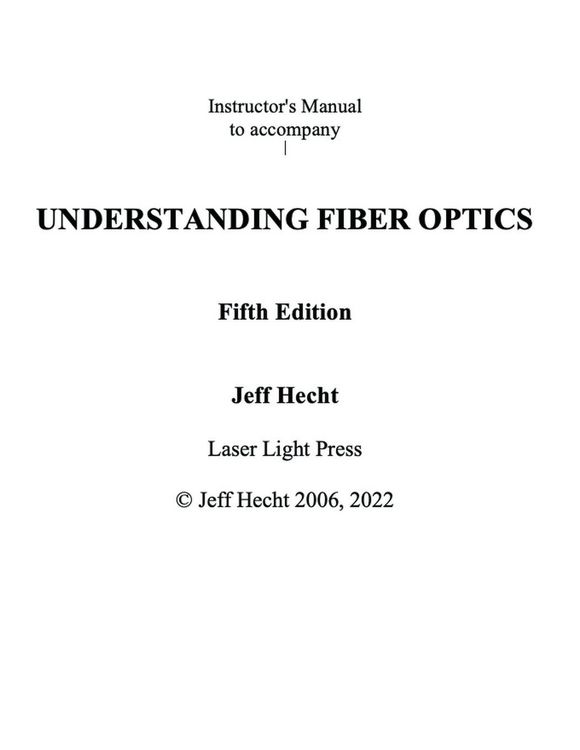 Produktbild: Instructor's Guide to Accompany Understanding Fiber Optics Fifth Edition