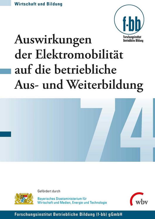 Produktbild: Auswirkungen der Elektromobilit&auml;t auf die betriebliche Aus- und Weiterbildung