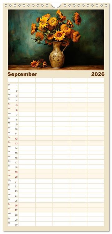 Produktbild: Familienplaner 2026 - Malertausch mit 5 Spalten (Wandkalender, 21 x 45 cm) CALVENDO