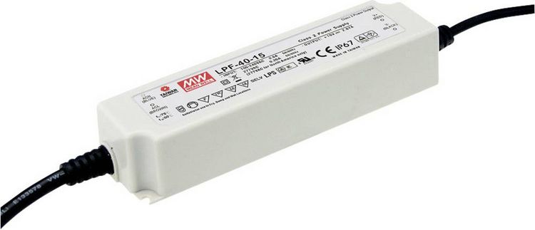 Produktbild: Mean Well LPF-40-24 LED-Treiber, LED-Trafo Konstantspannung, Konstantstrom 40W 1.67A 14.4 - 24 V/DC nicht dimmbar