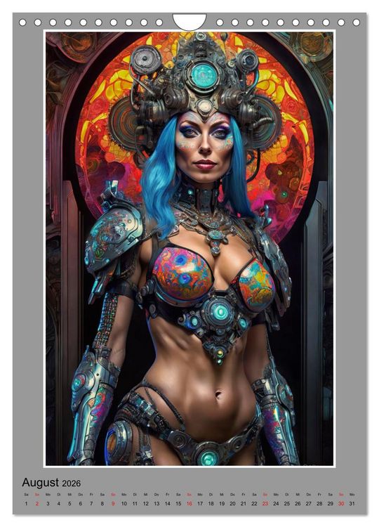 Produktbild: Elegante Cyborgs (Wandkalender 2026 DIN A4 hoch), CALVENDO Monatskalender