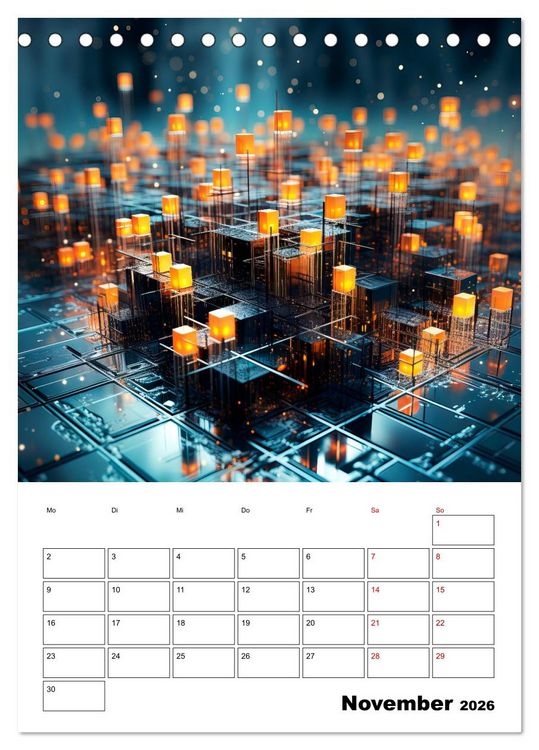 Produktbild: K&Uuml;NSTLICHE INTELLIGENZ Cooler Terminplaner (Tischkalender 2026 DIN A5 hoch), CALVENDO Monatskalender