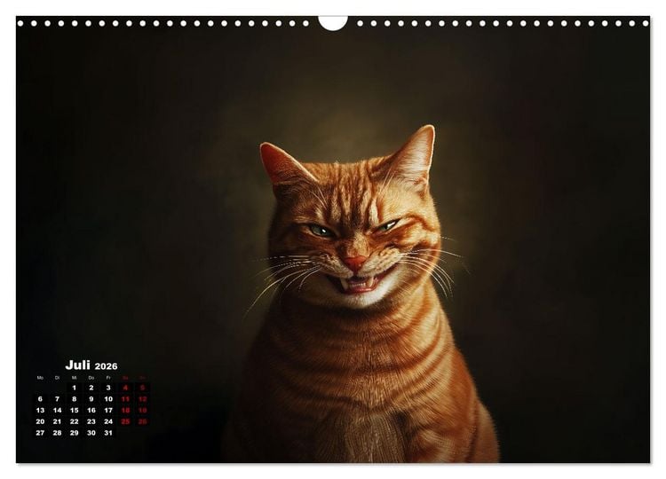 Produktbild: Auch Katzen lachen gern (Wandkalender 2026 DIN A3 quer), CALVENDO Monatskalender