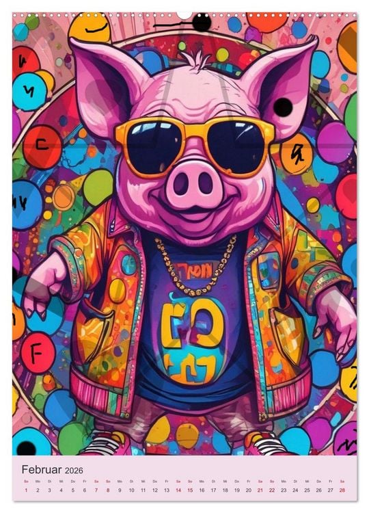 Produktbild: Coole Tiere der Pop Art (Wandkalender 2026 DIN A2 hoch), CALVENDO Monatskalender