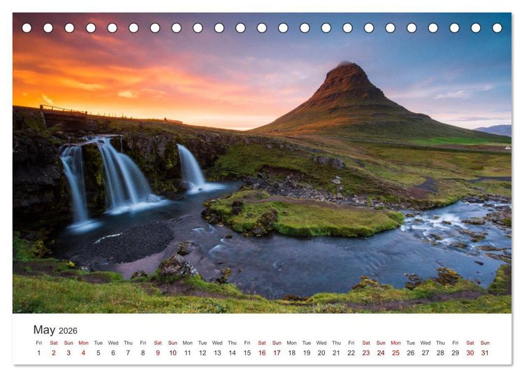 Produktbild: Summer in Iceland (Desk Calendar 2026 DIN A5 landscape), CALVENDO 12 Month DeskCalendar