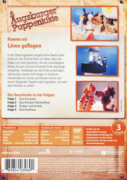 Produktbild: Kommt ein Löwe geflogen - Augsburger Puppenkiste