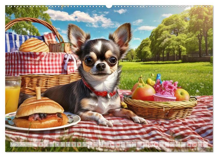 Produktbild: Chillige Chihuahuas - Entspannte Fellnasen genie&szlig;en das Leben (Wandkalender 2026 DIN A2 quer), CALVENDO Monatskalender