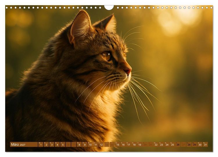 Produktbild: Katzenblicke &ndash; Eleganz und Anmut (Wandkalender 2027 DIN A3 quer), CALVENDO Monatskalender