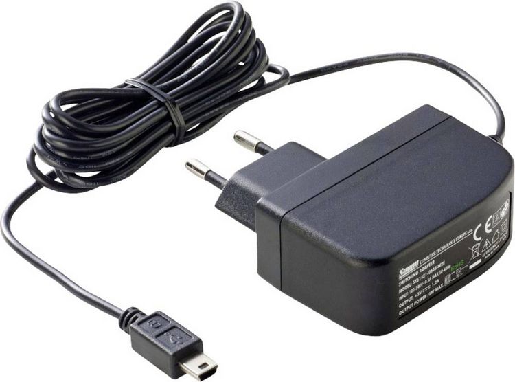 Produktbild: Dehner Elektronik SYS 1638-0605-W2E (mini USB type B-S) Steckernetzteil, Festspannung 5 V/DC 1.2 A 6 W Stabilisiert
