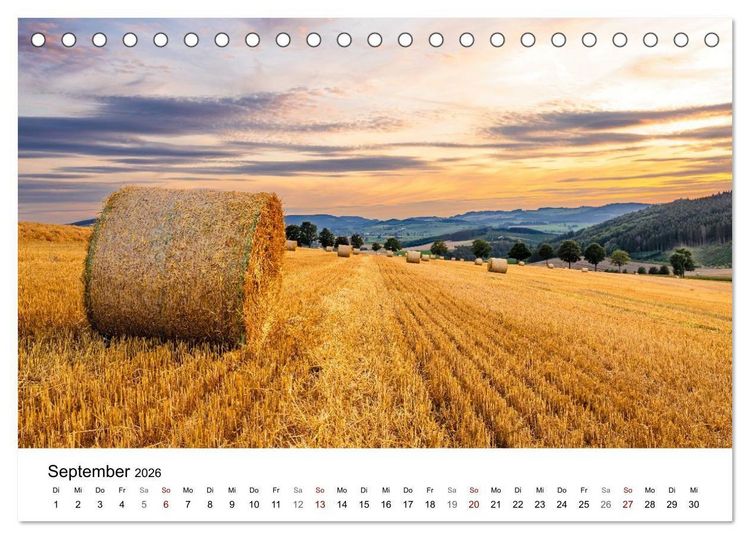 Produktbild: Sauerland - Land der tausend Berge (Tischkalender 2026 DIN A5 quer), CALVENDO Monatskalender