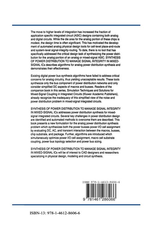 Produktbild: Synthesis of Power Distribution to Manage Signal Integrity in Mixed-Signal ICs
