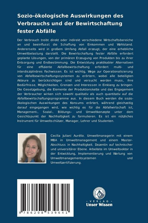 Produktbild: Sozio-&ouml;kologische Auswirkungen des Verbrauchs und der Bewirtschaftung fester Abf&auml;lle