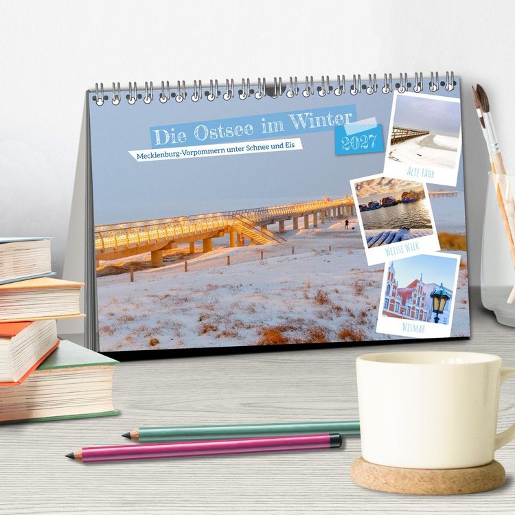 Produktbild: Die Ostsee im Winter (Tischkalender 2027 DIN A5 quer), CALVENDO Monatskalender