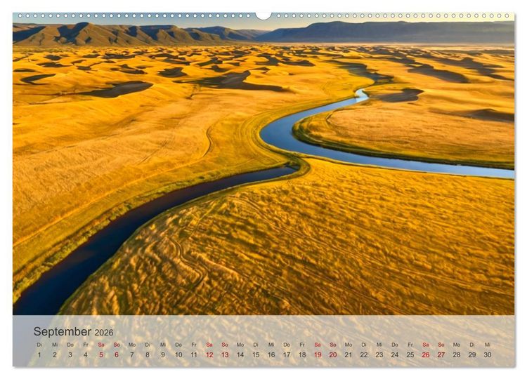 Produktbild: Fl&uuml;sse der Fantasie (hochwertiger Premium Wandkalender 2026 DIN A2 quer), Kunstdruck in Hochglanz
