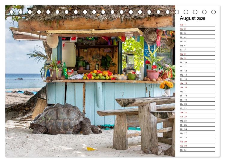 Produktbild: Seychellen: La Digue und Mah&eacute; - zwei Trauminseln (Tischkalender 2026 DIN A5 quer), CALVENDO Monatskalender