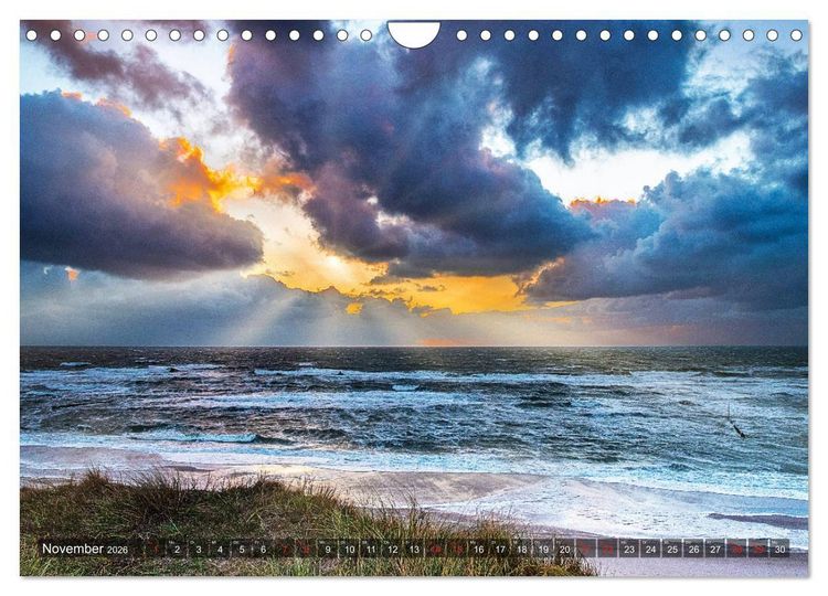 Produktbild: Sylt - Farbige Momente (Wandkalender 2026 DIN A4 quer), CALVENDO Monatskalender