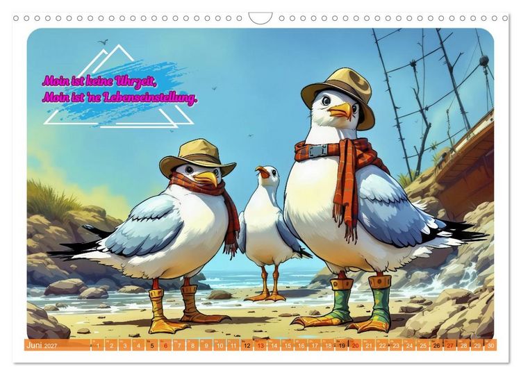 Produktbild: Norddeutsch Cool - Comic (Wandkalender 2027 DIN A3 quer), CALVENDO Monatskalender