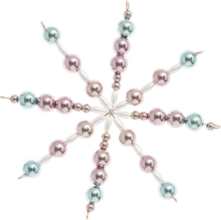 Produktbild: Folia Perlensterne-Set PASTELL, 340-teilig, rosa/gold/t&uuml;rkis/perlwei&szlig;/silber