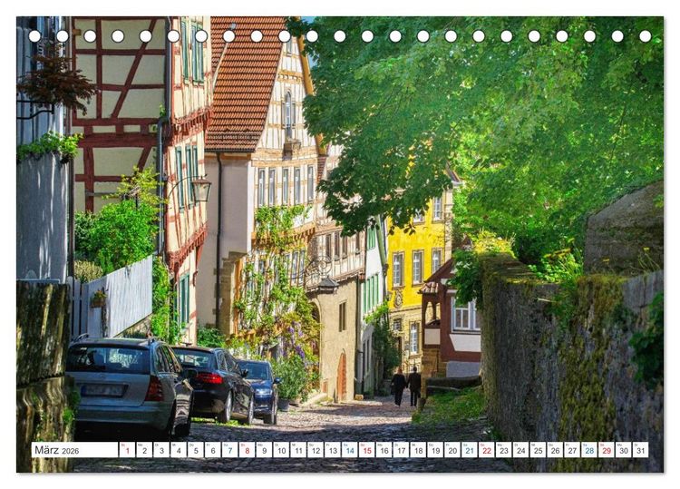 Produktbild: Bad Wimpfen - Kurstadt am Neckar (Tischkalender 2026 DIN A5 quer), CALVENDO Monatskalender