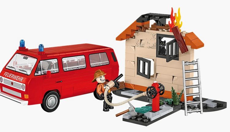 Produktbild: COBI 24635 - VW Volkswagen T3 Feuerwehr, Bausatz 1:35, 238 Klemmbausteine