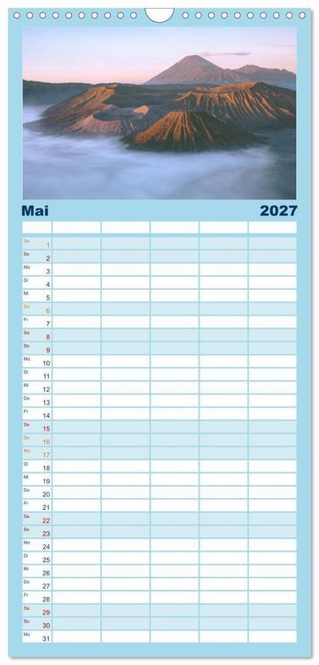 Produktbild: Familienplaner 2027 - Indonesien - Ein atemberaubender Inselstaat. mit 5 Spalten (Wandkalender, 21 x 45 cm) CALVENDO