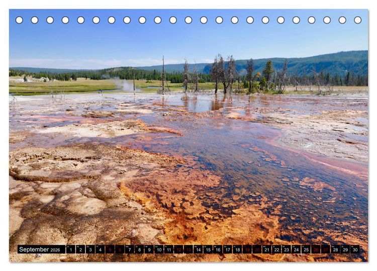 Produktbild: Wunderwelt Yellowstone 2026 (Tischkalender 2026 DIN A5 quer), CALVENDO Monatskalender
