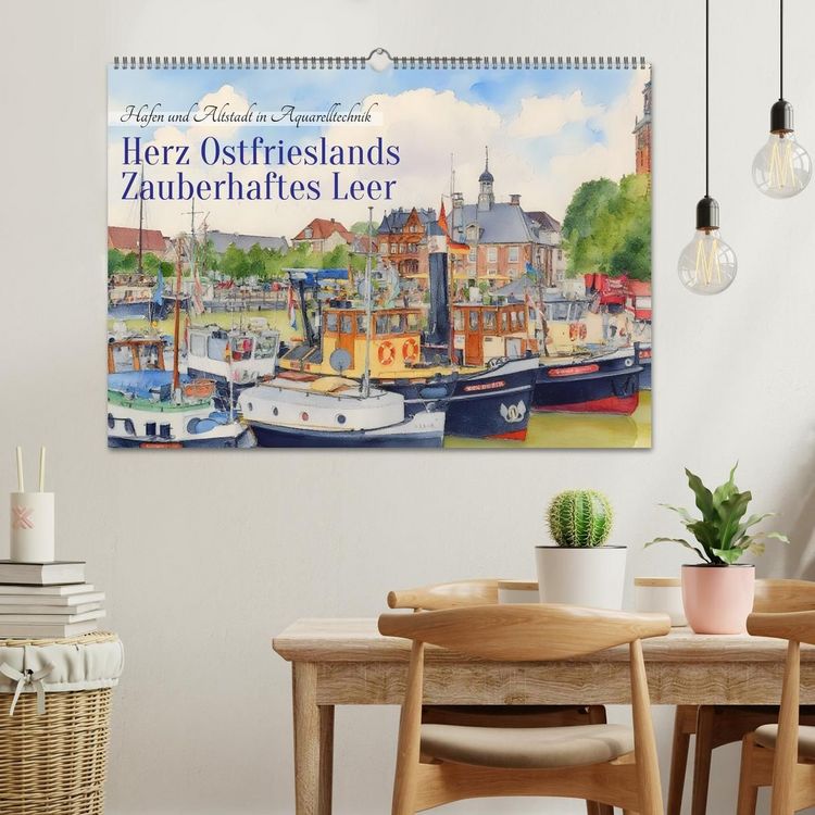 Produktbild: Herz Ostfrieslands - Zauberhaftes Leer (Wandkalender 2026 DIN A2 quer), CALVENDO Monatskalender