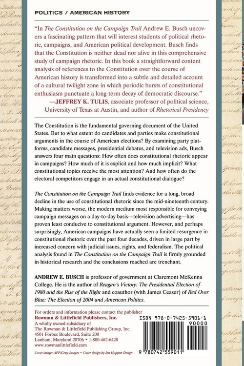 Produktbild: Constitution on the Campaign Trail