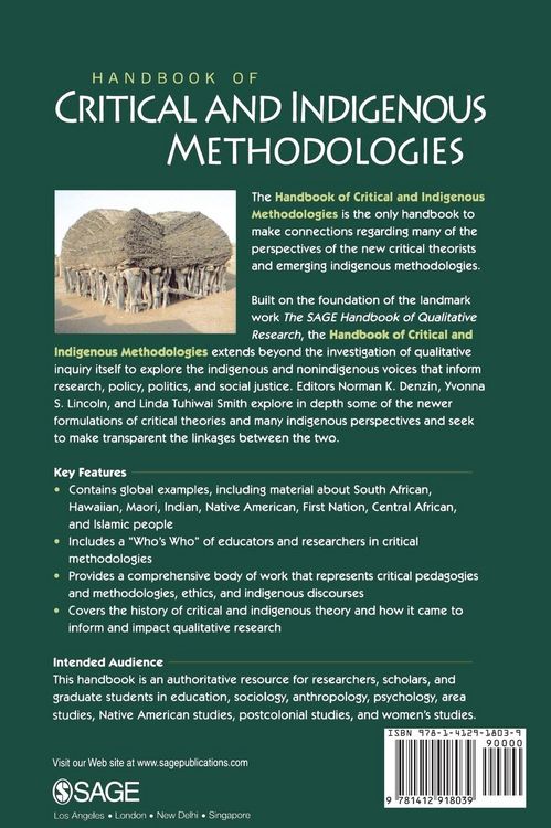 Produktbild: Handbook of Critical and Indigenous Methodologies