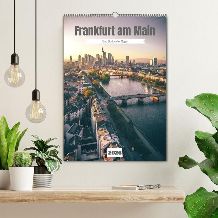 Produktbild: Frankfurt am Main, eine Stadt voller Magie (Wandkalender 2026 DIN A2 hoch), CALVENDO Monatskalender