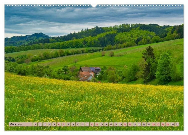 Produktbild: Freiburg Regio (Wandkalender 2027 DIN A2 quer), CALVENDO Monatskalender