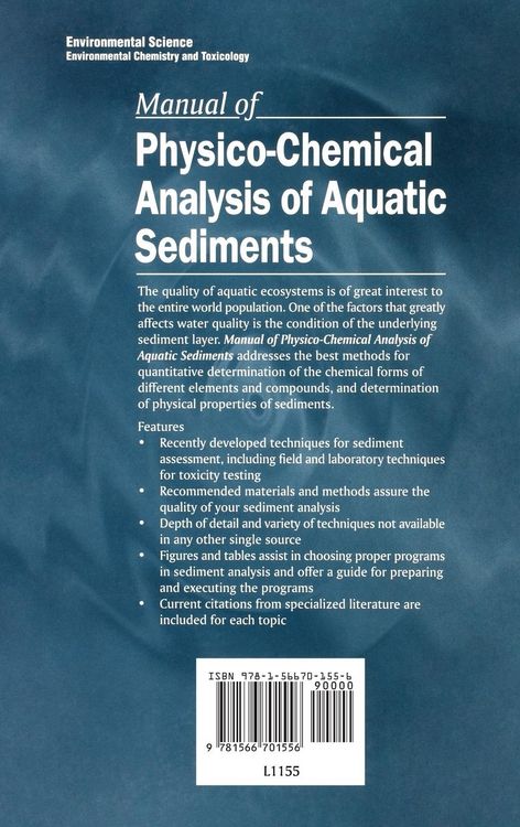 Produktbild: Manual of Physico-Chemical Analysis of Aquatic Sediments