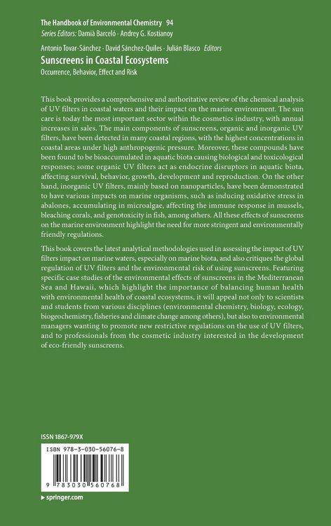 Produktbild: Sunscreens in Coastal Ecosystems