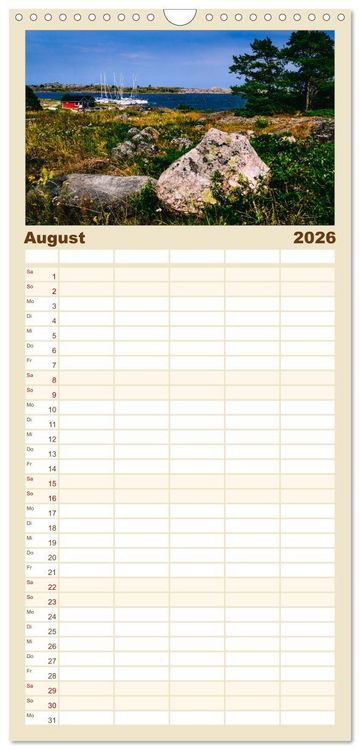 Produktbild: Familienplaner 2026 - Finnlands raue Sch&ouml;nheit mit 5 Spalten (Wandkalender, 21 x 45 cm) CALVENDO