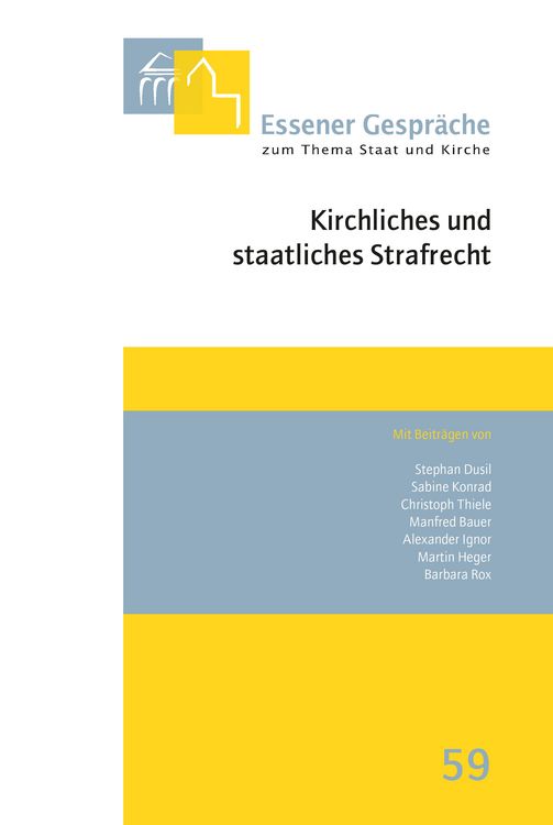 Produktbild: Essener Gespr&auml;che zum Thema Staat und Kirche, Band 59