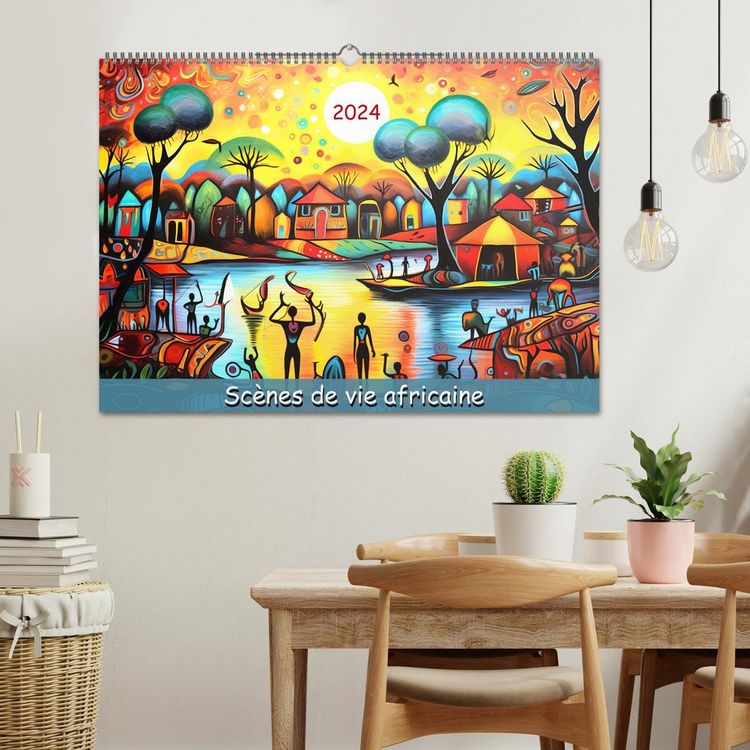 Produktbild: Sc&egrave;nes de vie africaine (Calendrier mural 2026 DIN A2 vertical), CALVENDO calendrier mensuel