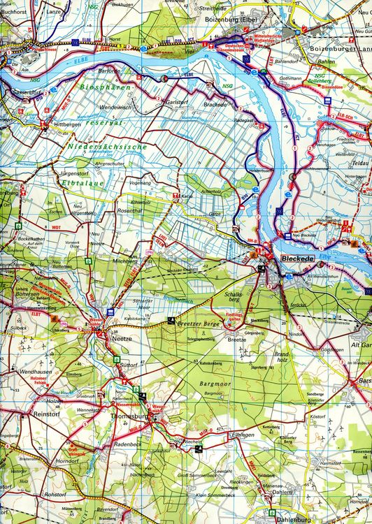 Produktbild: BVA ADFC Regionalkarte Elbe Wendland 1:75.000